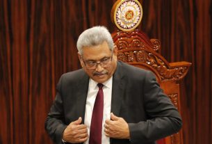 Le président du Sri Lanka en fuite