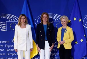 La première dame d’Ukraine acclamée au Parlement européen