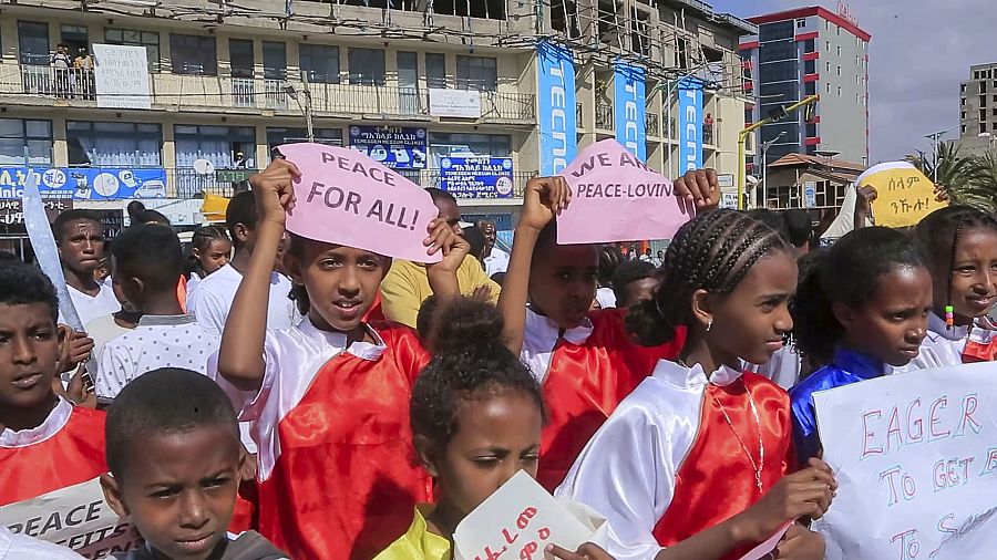 Tigré : manifestation des enfants pour soutenir le cessez-le-feu