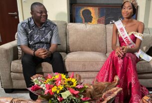 Miss Togo 2023 : Chimène Moladja reçue par le ministre de la culture