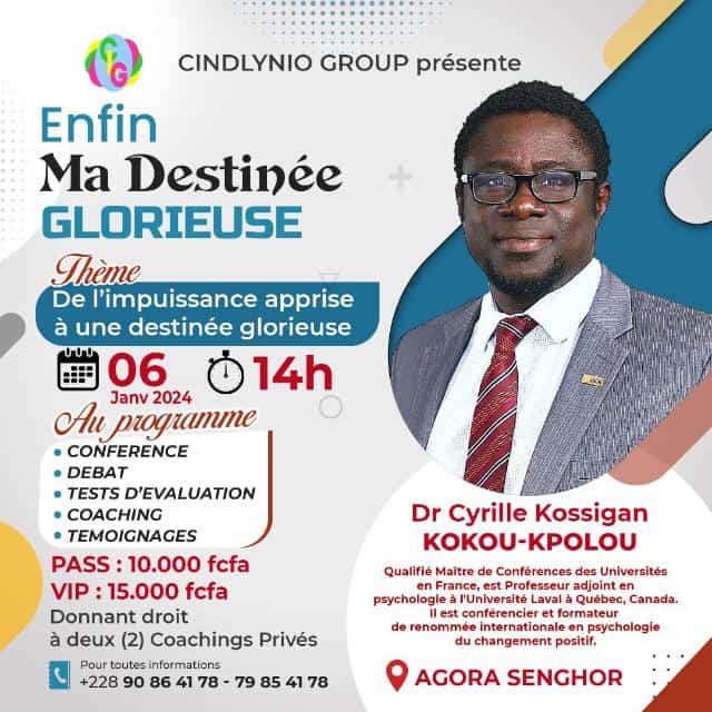 Togo : “Enfin ma destinée glorieuse”, la transformatrice conférence à ne pas rater en 2024 !
